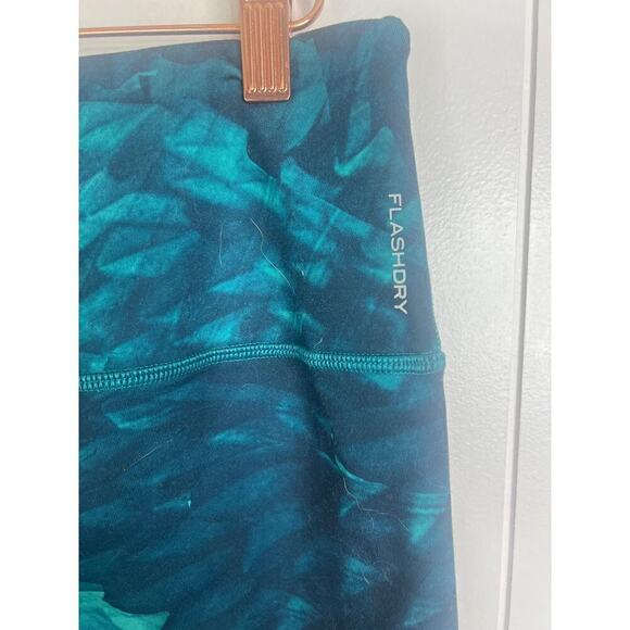 The North Face Green Tropical Cropped Active Wear Leggings Size XL - Picture 5 of 9